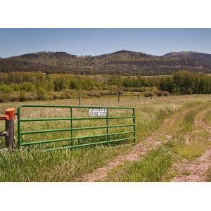 5 Rails Galvanized Oval Tube Metal Cattle Sheep Fence Panel