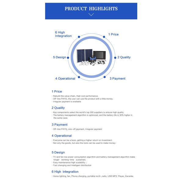 Fast Charging Payg Solar System , Rural Solar Systems Intelligent Distribution