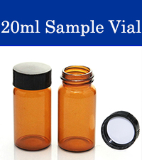 20ml amber glass vial with screw caps 