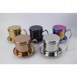 Stainless Steel Cups Golden Rose Gold Rainbow Black Color PVD Vacuum Coating