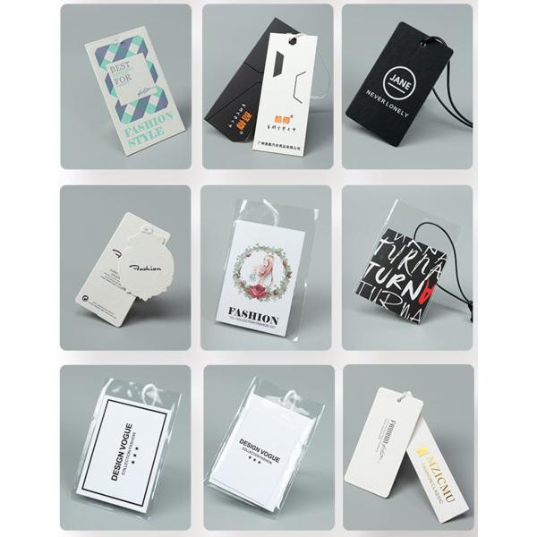 Cardboard Paper Printed Hang Tags Customized Pattern Rectangle Square Round Shape