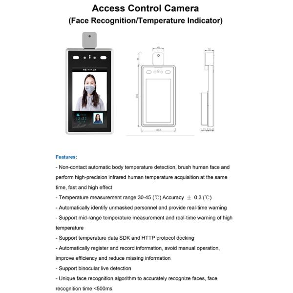 Body Temperature Test Linux Face Recognition Access Control With Hand Sanitizer Dispenser