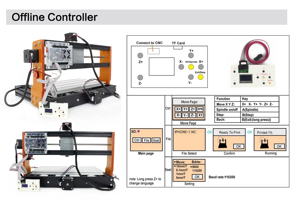 US Ship CNC Router 3018 PRO Engraving Milling Machine GRBL Controller ER11 For Wood Carving