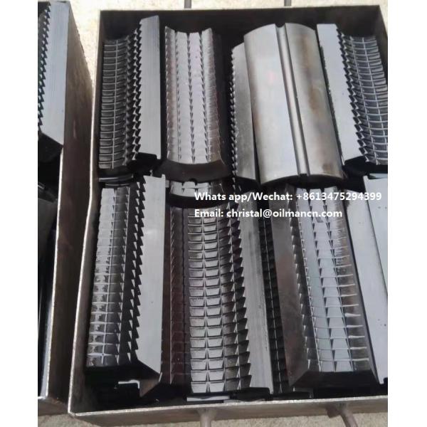 API Hydraulic Power Tong Dies Slip Inserts And Jaws Used For Oilfield