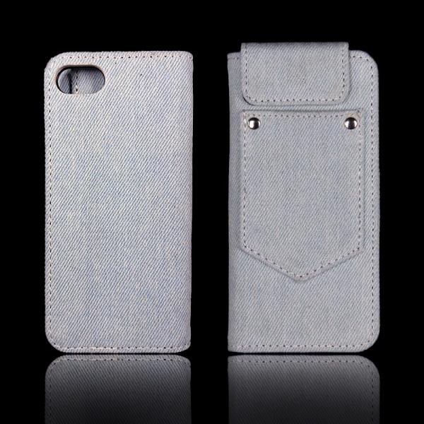 Canvas Diary Jeans Denim Style Design notebook type case for Iphone 7 denim wallet case for Iphone 7 plus