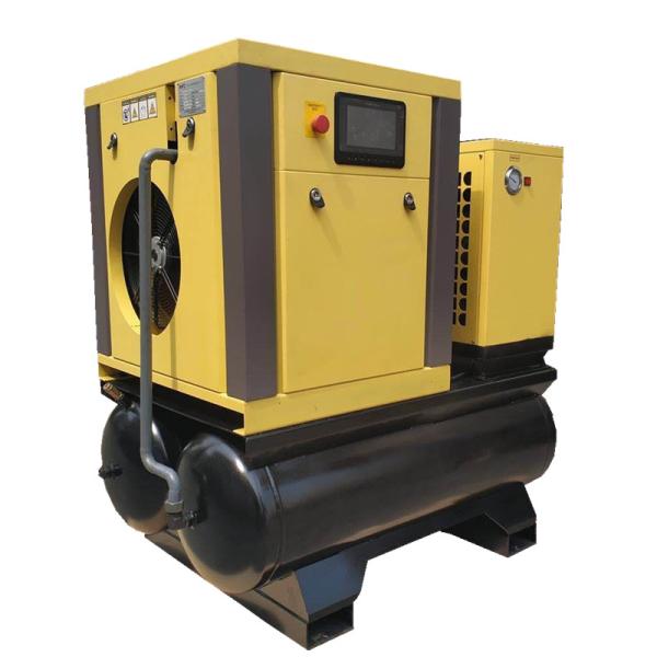 7.5kw screw air compressor 50HZ RMD-10A three phase 8bar compressor refrigerated air dryer with 320L tank
