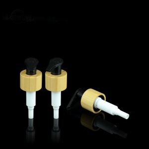 Buy cheap 28 410 PP Ribbed Bamboo Collar Refillable Bathroom Lotion Dispenser Left Right Switch product