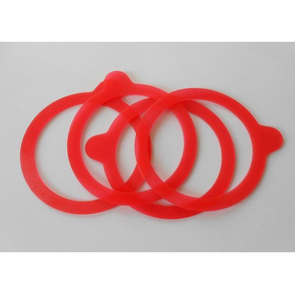 Dark Red O Ring Washer , Silicone Rubber Washers Good Aging Resistance