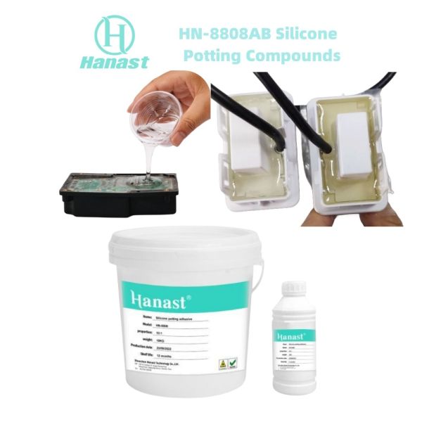 RTV Silicone Potting Compound HN-8808A/B - Transparent, High Insulation for Visual Inspection