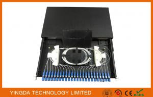 Buy cheap Standard Metal Sliding Tray Fiber Optic 19” Patch Panel 12 / 24 Port Fiber Optical Distribution Box GPSM-1U / 2U / 4U product