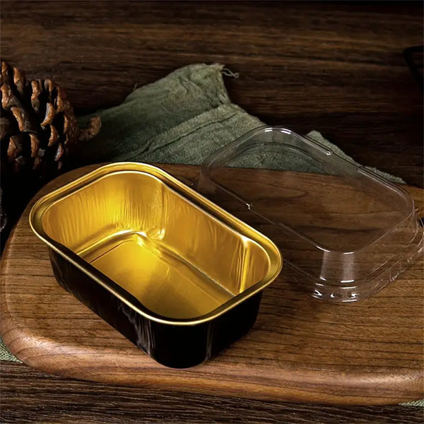 Aluminum Foil Food Container Rectangular Aluminum Bread Baking Foil Pan