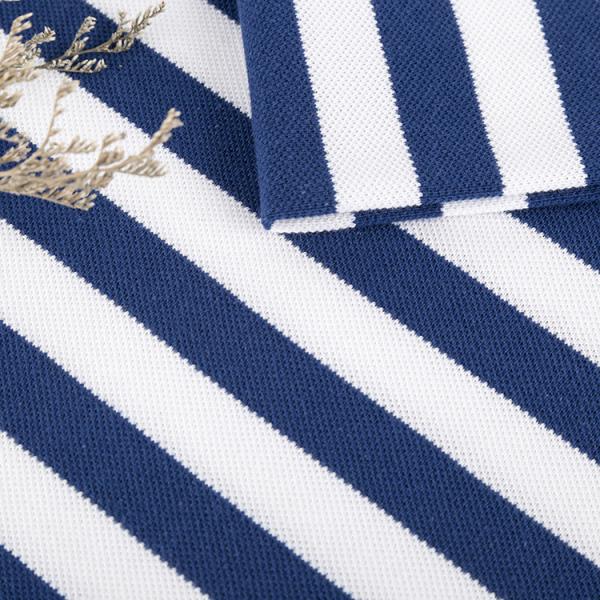 Yarn Dyed Striped Knit Fabric Pique Cotton 100% For Polo Shirt