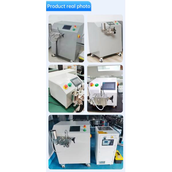 Desktop high-pressure homogenizer - Stainless steel channel - Adjustable pressure up to 2000 bar - Milk homogenizer