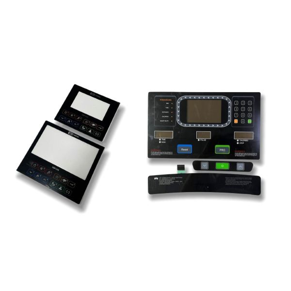 Custom Tactile Membrane Switch and Acrylic Control Overlay with Silk Printing, Custom Shape, and Scratch-Resistant PMMA