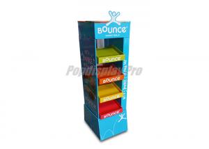Buy cheap Bouncing Ball Toys Custom Cardboard Floor Displays With 4 Slant Tiers product
