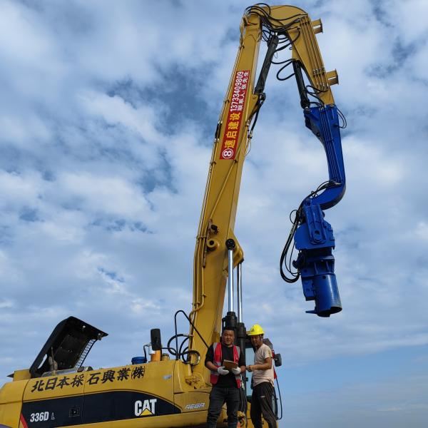 Durable Hydraulic Excavator Vibro Hammer For Caterpillar 349 Pile Driving Arm