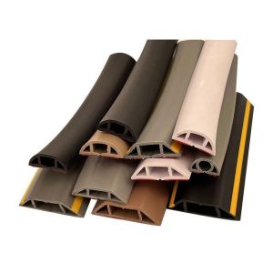 Brown Architecture PE Profile Customization PVC Cable Trunking Plastic Profiles