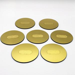 China Gold Plated Silicon Dioxide Optical Glass Plate Round Square Quartz Glass Window on sale