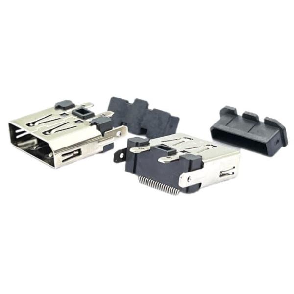 SMT Displayport DP Socket Connector Soldering Micro USB Female Connector 180 Degree 3.0mm Feet