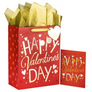 China Full Print Competitive Special Valentine's Day Luxury Red Gift Shopping Paper Bags on sale