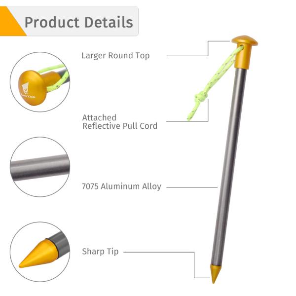 5.9in Aluminum Tent Pegs