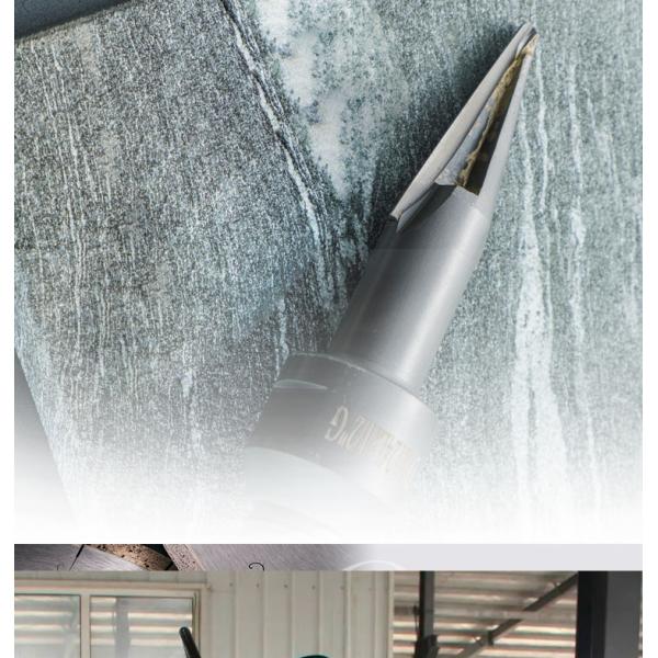 1/2 "G Connection CNC Conic Mill Bit Stone Carving Mini Grinder Bits with Tin Coating