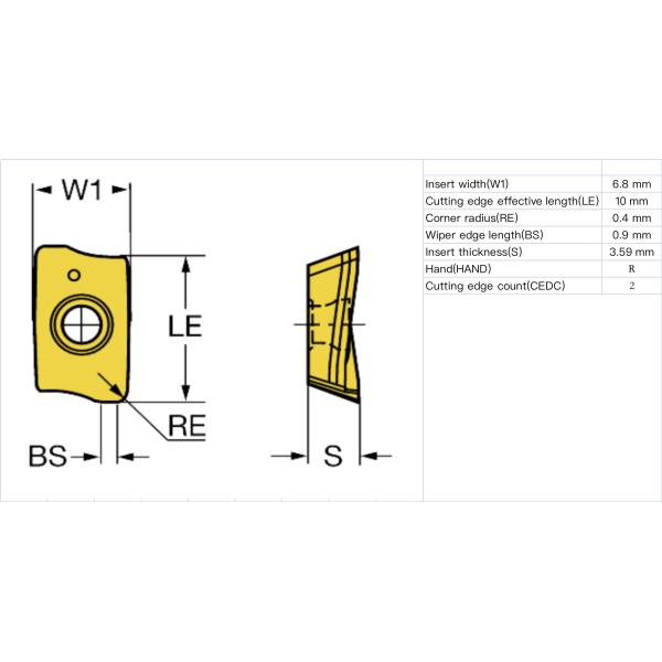 APMT1604PDER-M2 Shoulder Milling Inserts Processing Steel Parts, Stainless Steel Carbide Milling Inserts