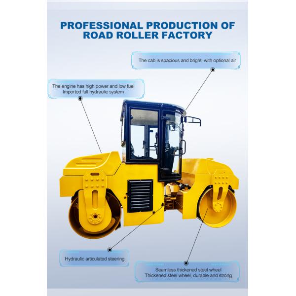 6ton 7ton 8ton Road Roller Diesel Vibratory Double Drum Road Roller Compactor Asphalt Rollers
