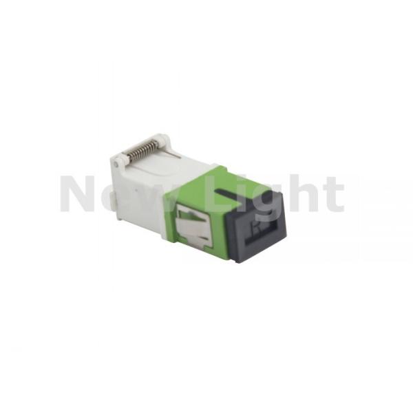 FTTH SC Simplex Adapter , Fiber Optic Cable Adapter With Hinged Dust Cover