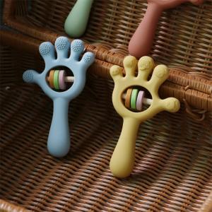 Buy cheap ODM Baby Silicone Toys Age Group Babies Kids Children Rattle Palm Hand Shape product