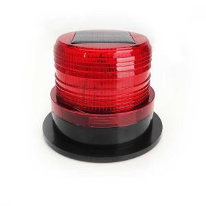Buy cheap Solar DC 10-110V LED Rotary Flashing Strobe Red Warning Light Flashing Beacon Light product