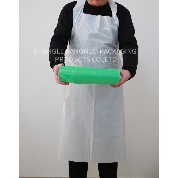 Green Color Plastic Aprons On A Roll Disposable Colored Food PE Aprons