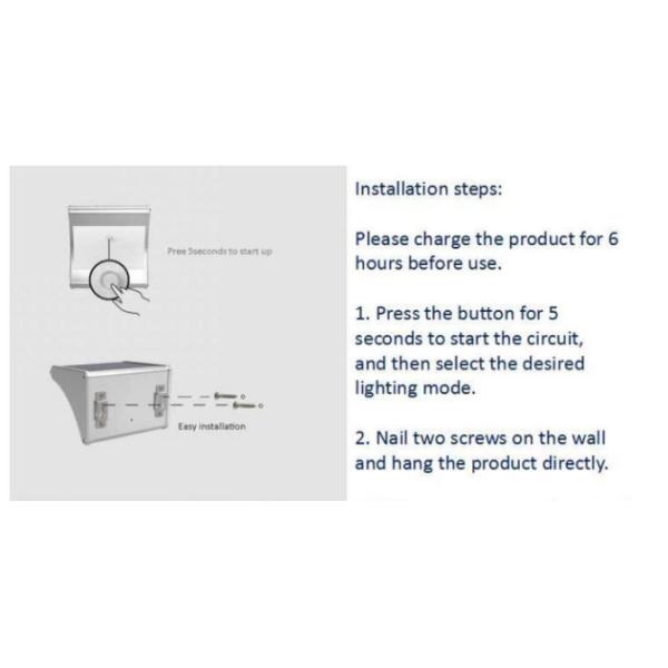 Rainproof Motion Sensor Outdoor Wall Light , Solar Waterproof Wall Light