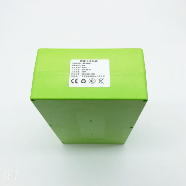 48V 12Ah Portable Rechargeable Battery 6000mA Charging