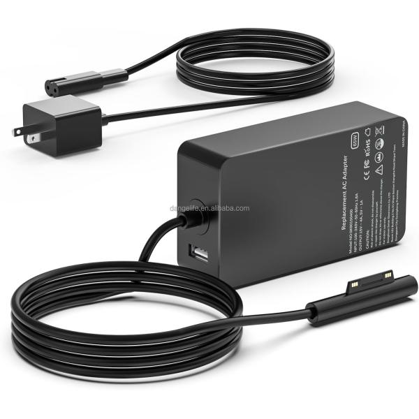 High Quality 65W Surface Pro Charger for Microsoft Surface Pro 9 8 7+,7 6 5 4 3 X Windows Surface Laptop5,4,3,2,1 44W 36W Laptop