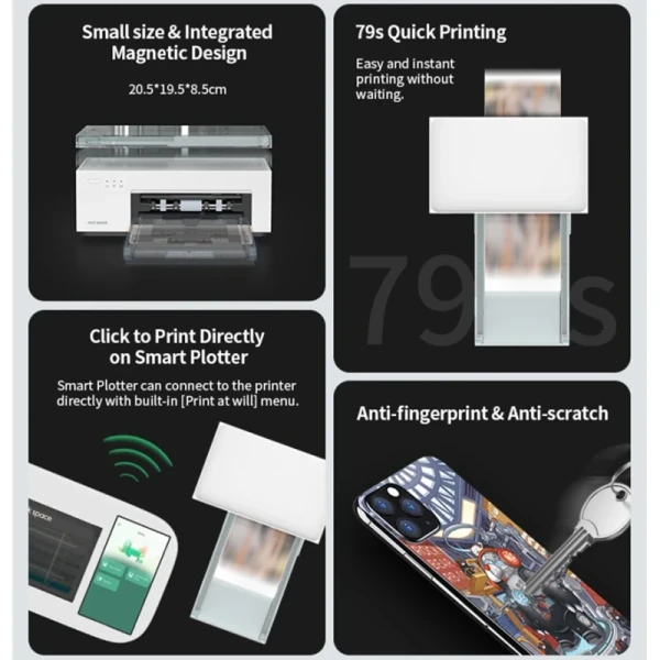 Bluetooth Mobile Back Sticker Printing Machine Compact