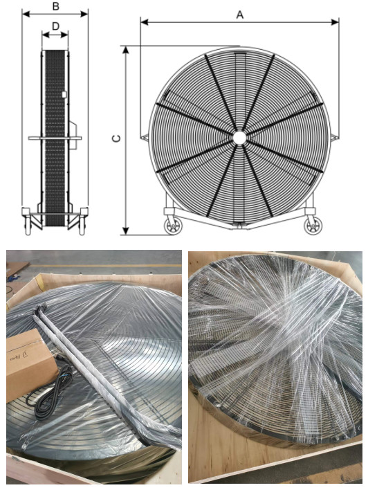 Dustproof PMSM Portable Warehouse Fans For Extreme Conditions