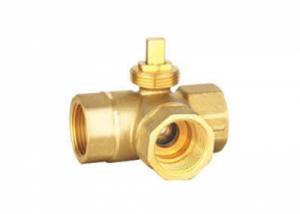 Buy cheap Three Way DN40 Hydronic Heating Ball Valve 232 Psi With Step Motor Actuator product