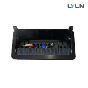 Buy cheap Model PSS-11L Conference Table Socket Manually Tensible AV Cable Cubby Black Color product