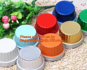 Buy cheap Smooth Wall Colorful Aluminum Foil Bakery Containers Aluminum Baking Cups,Bakery Use Round Shape Hot Selling Aluminum Fo product