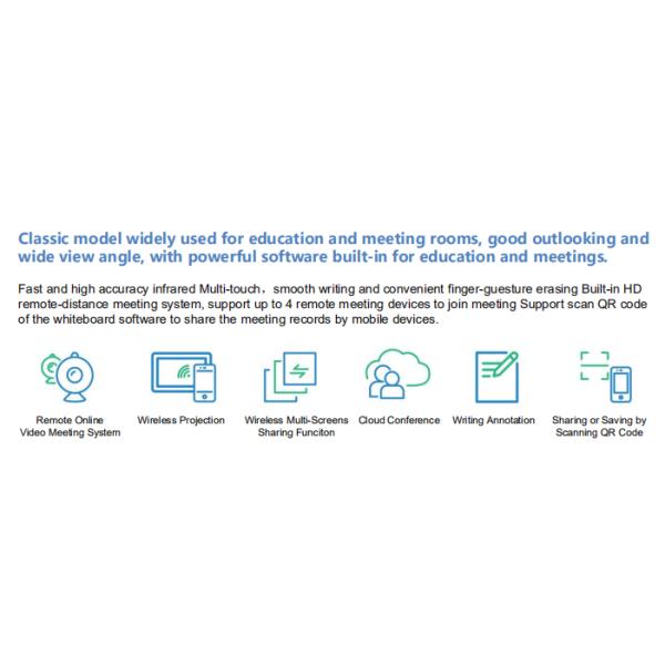 Andriod 8 All In One Interactive Whiteboard 4mm Tempered Glass