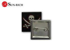 Buy cheap Promotion 4cm Square Tinplate Badges with plastic base product