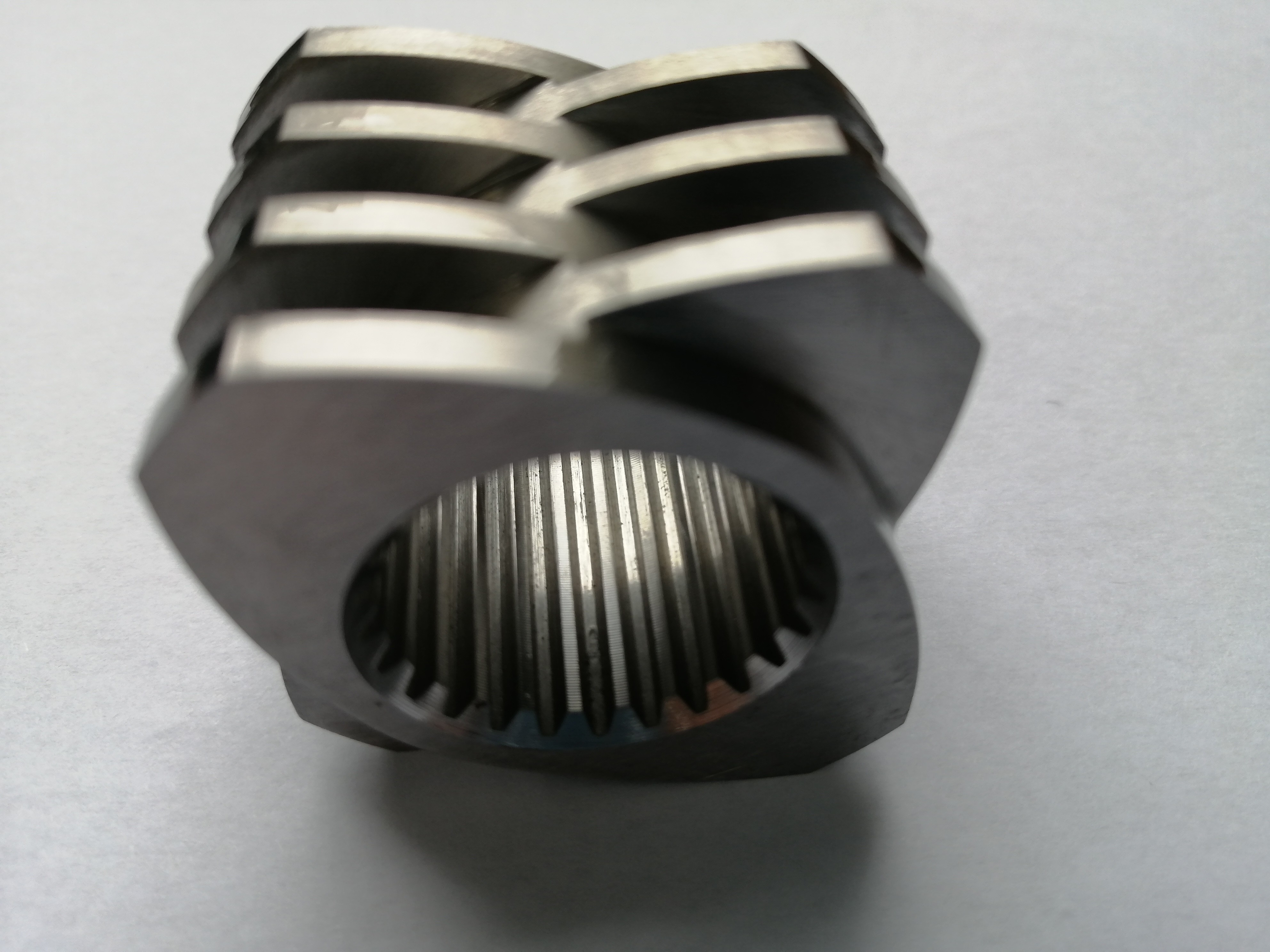 Corrosion Resistance ZE77 Involute Inner Spline Neutral Extruder Screw Element Kneading Block