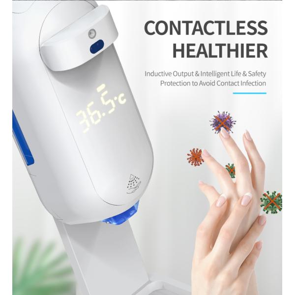 Intelligent 1.1L Automatic Soap Dispensers With Forehead Thermometer