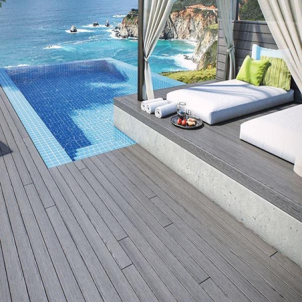 Swimming Pool WPC Co Extrusion Decking Anti Uv Wpc Waterproof Vinyl Flooring