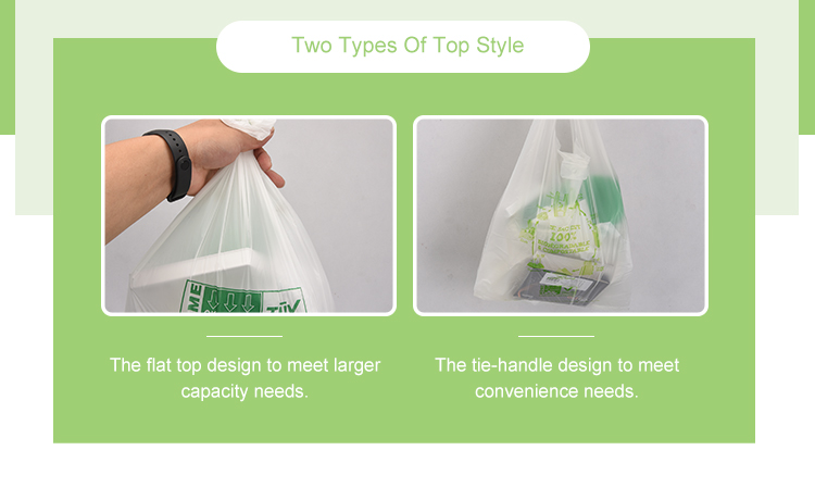 Customed Biodegradable Plastic PE Vest Type Reusable Bags on Roll for Supermarkets