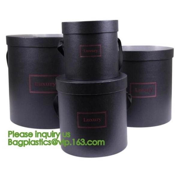 Luxury Black Hardcover Rigid Paper Packaging , Custom Logo Printed Foldable Cardboard Flat Pack Gift Box with UV logo