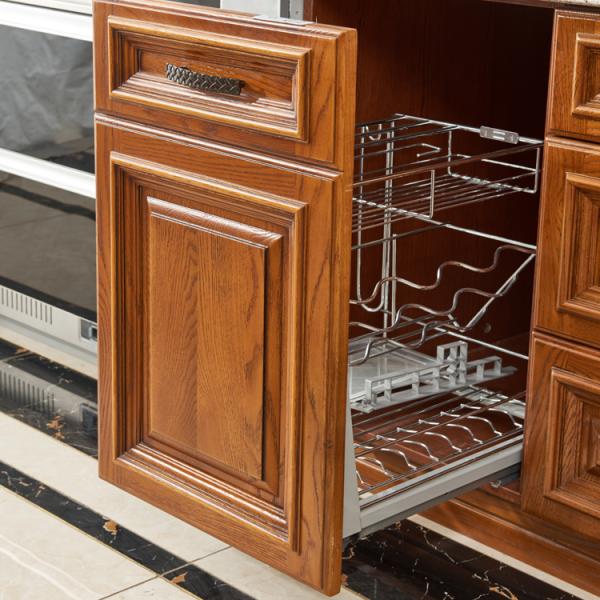 Classical RTA Lampblack 5mm Solid Wood Kitchen Island ODM