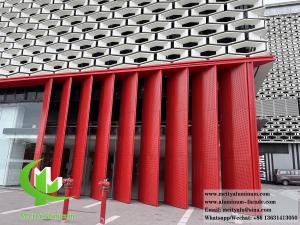 China Louver Metal Perforated Aluminum Sheet For Sun Shading Facade Decoration on sale