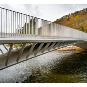 Buy cheap Long Span Pedestrian Modular Bridge Construction Steel Structure Bridge ISO9001 product